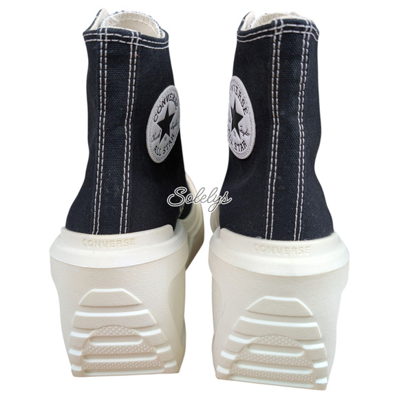 Converse Chuck 70 De Luxe Wedge Platform Black Egret Canvas Sneaker Womens 9.5 - Picture 6 of 11